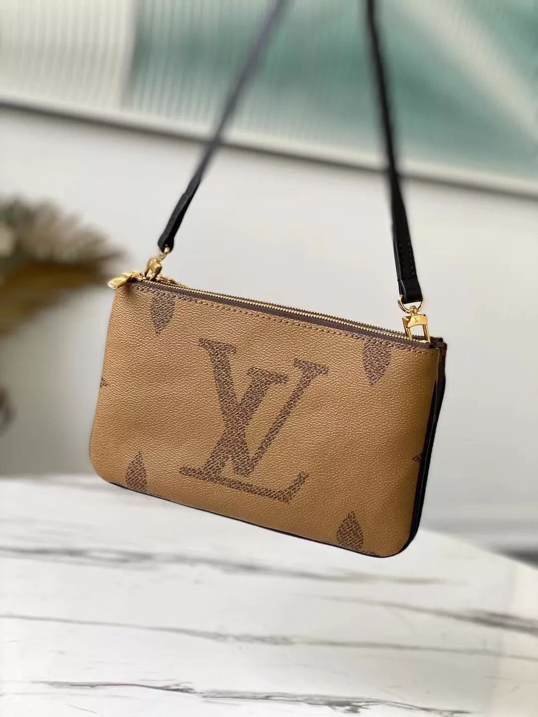 LOUIS VUITTON 20X12.5X3CM DOUBLE ZIP POCHETTE