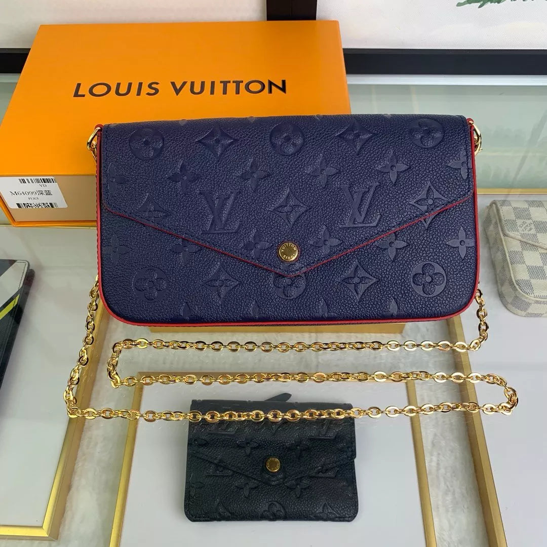 LOUIS VUITTON 21.0X 12.0X 3.0CM MONOGRAM EMPREINTE POCHETTE FÉLICIE