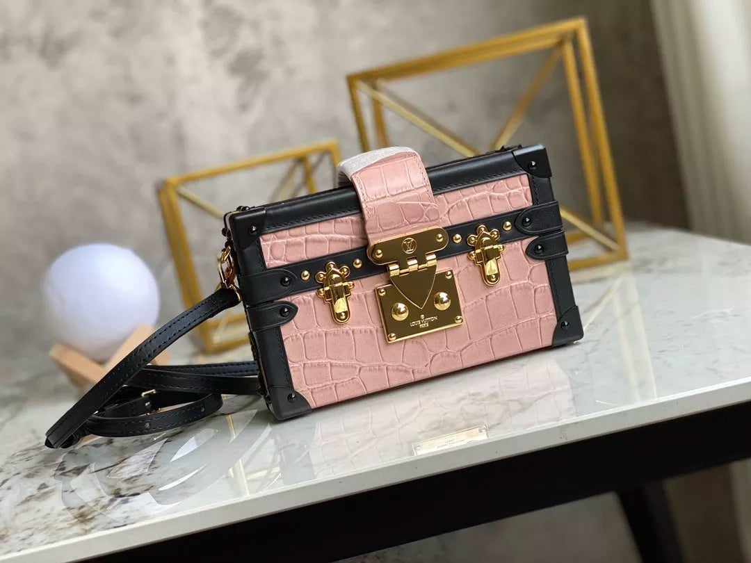 LOUIS VUITTON 19×5×11.5CM PETITE MALLE BOX ALLIGATOR SKIN