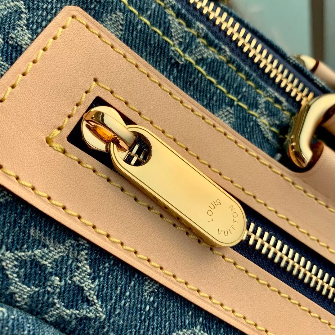 LOUIS VUITTON 30*17*15CM MEDIEVAL, DENIM HANDBAG