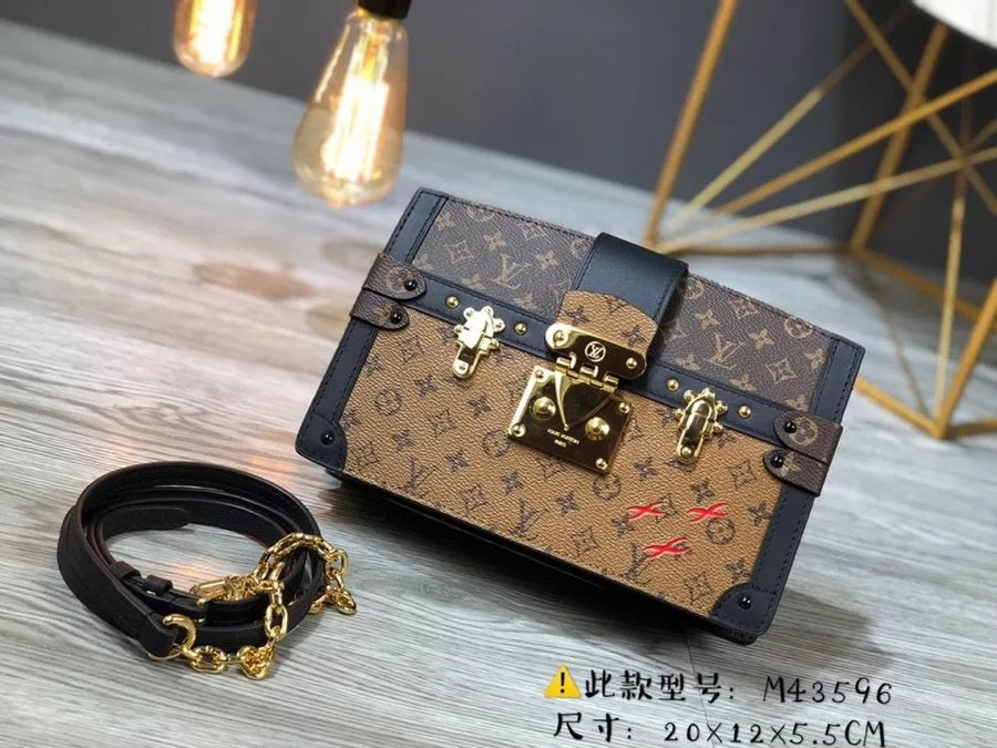 LOUIS VUITTON 20*12*5.5CM TRUNK PETITE MALLE BAG