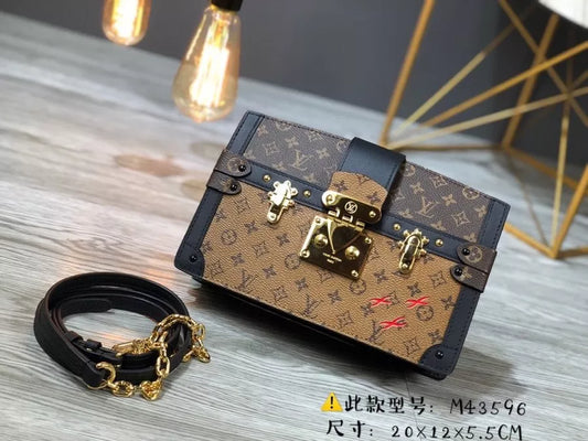 LOUIS VUITTON 20*12*5.5CM TRUNK PETITE MALLE BAG