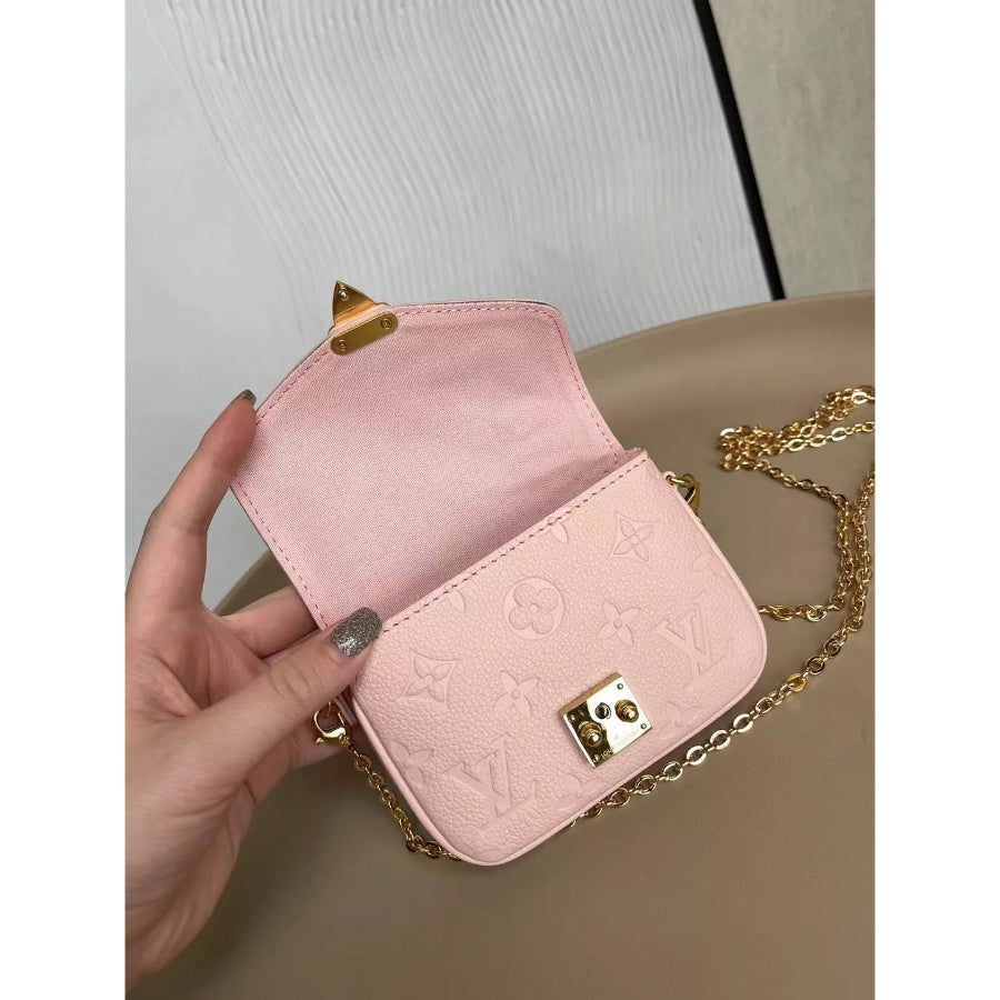 LOUIS VUITTON 14*11*3.5CM MICRO METIS CHAIN BAG, LEATHER