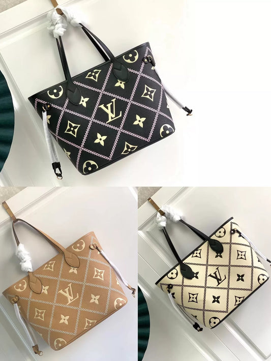 LOUIS VUITTON 31 X 28 X 14 CM 2022 SPRING NEVERFULL MONOGRAM EMPREINTE
