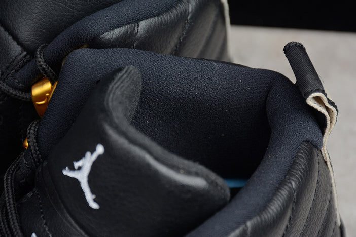 AIR JORDAN 12 "THE MASTER" BLACK/RATTAN-WHITE-METALLIC GOLD MENS