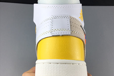 AIR JORDAN 1 "OFF-WHITE NRG WHITE/DARK POWDER YELLOW-CONE"