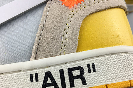 AIR JORDAN 1 "OFF-WHITE NRG WHITE/DARK POWDER YELLOW-CONE"