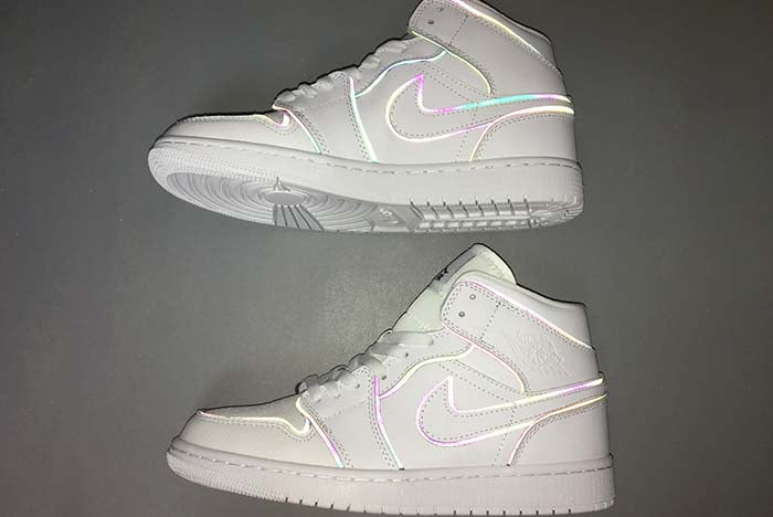 AIR JORDAN 1 MID SE "IRIDESCENT REFLECTIVE WHITE" (WMNS)