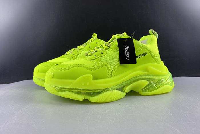 BALENCIAGA TRIPLE S CLEAR SOLE L.FREE DOU.FOAM/NOT WASHED SO FLUO YELLOW