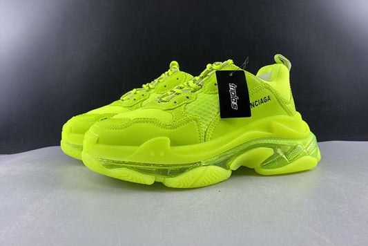 BALENCIAGA TRIPLE S CLEAR SOLE L.FREE DOU.FOAM/NOT WASHED SO FLUO YELLOW