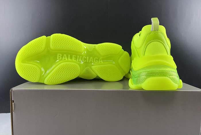 BALENCIAGA TRIPLE S CLEAR SOLE L.FREE DOU.FOAM/NOT WASHED SO FLUO YELLOW