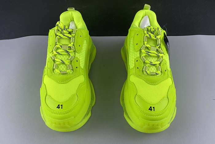 BALENCIAGA TRIPLE S CLEAR SOLE L.FREE DOU.FOAM/NOT WASHED SO FLUO YELLOW