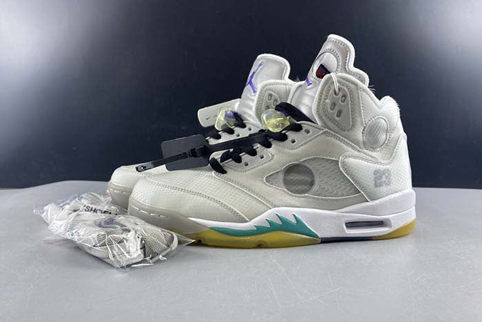 AIR JORDAN 5 OFF-WHITE "SP GREY GREEN"