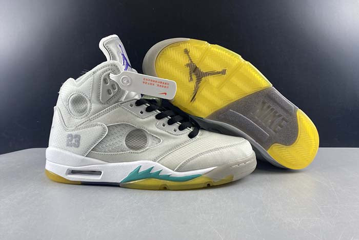 AIR JORDAN 5 OFF-WHITE "SP GREY GREEN"