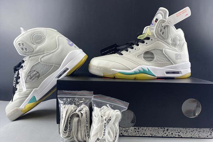 AIR JORDAN 5 OFF-WHITE "SP GREY GREEN"