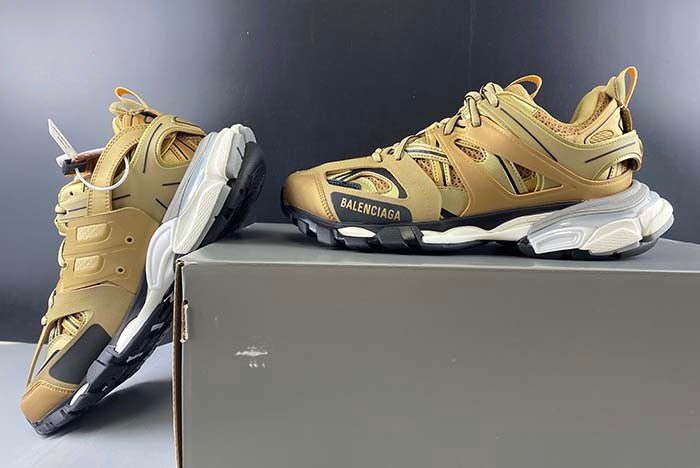 BALENCIAGA TRACK SNEAKER METAL LIC/MESH/WASHED GOLD