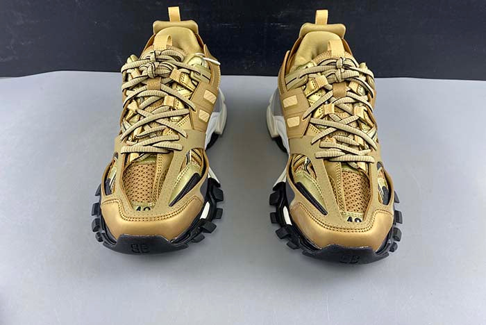 BALENCIAGA TRACK SNEAKER METAL LIC/MESH/WASHED GOLD