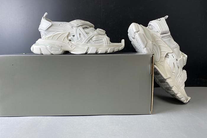 BALENCIAGA TRACK SANDAL "TRIPLE WHITE"