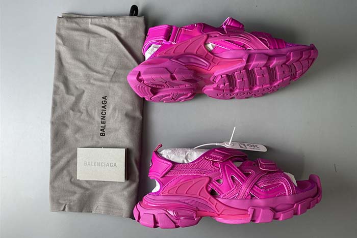 BALENCIAGA TRACK SANDAL "TRIPLE ROSE RED"