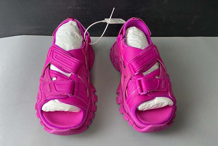 BALENCIAGA TRACK SANDAL "TRIPLE ROSE RED"