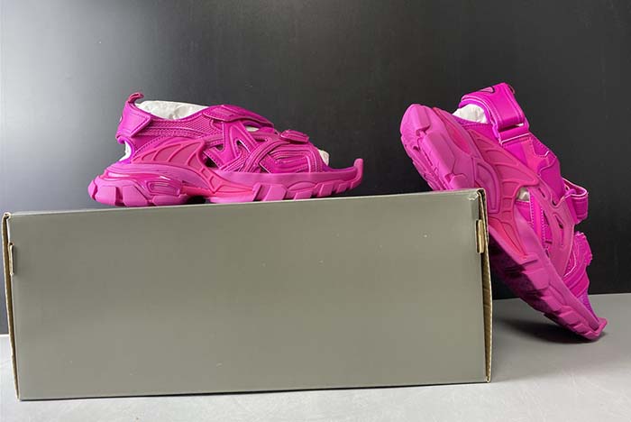 BALENCIAGA TRACK SANDAL "TRIPLE ROSE RED"