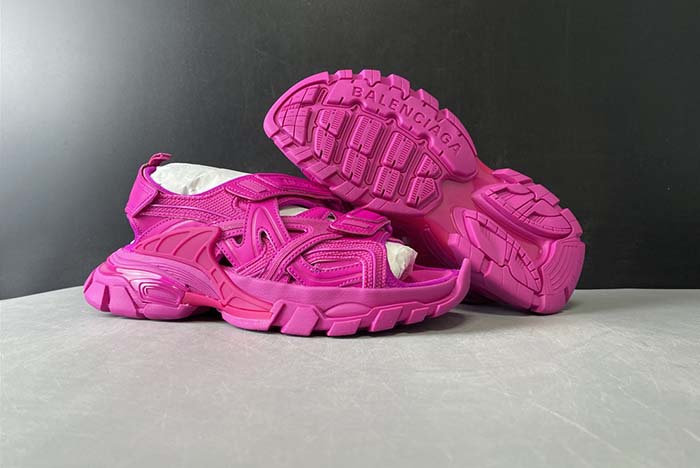 BALENCIAGA TRACK SANDAL "TRIPLE ROSE RED"