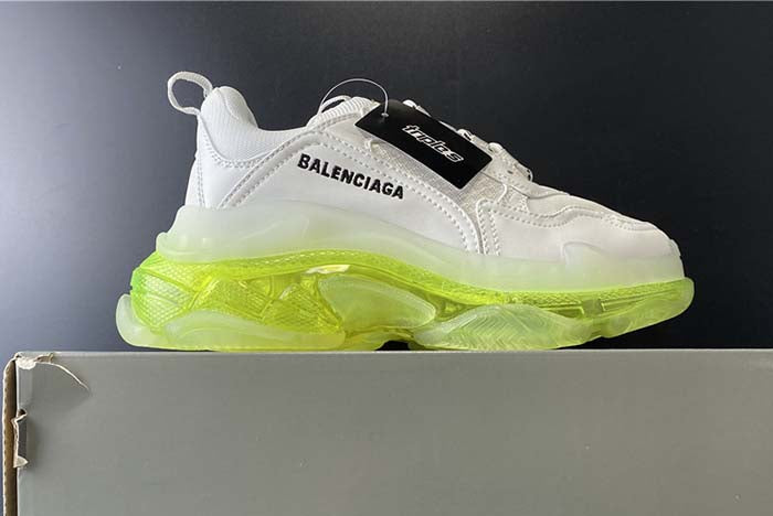 BALENCIAGA TRIPLE S TRAINERS CLEAR SOLE LIGHT GREEN