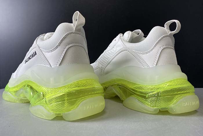 BALENCIAGA TRIPLE S TRAINERS CLEAR SOLE LIGHT GREEN
