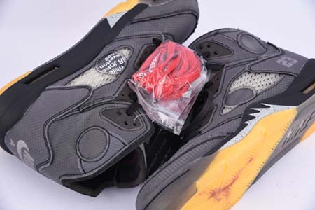AIR JORDAN 5 SP OFF-WHITE "BLACK MUSLIN FIRE RED"