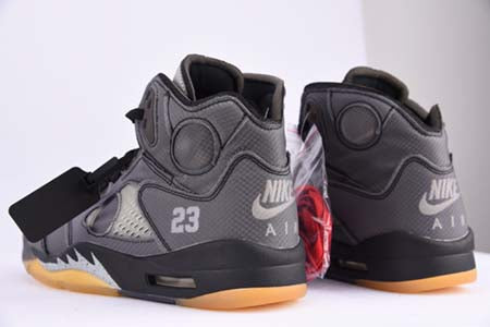 AIR JORDAN 5 SP OFF-WHITE "BLACK MUSLIN FIRE RED"
