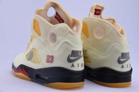 AIR JORDAN 5 OFF-WHITE “SAIL" (YELLOW ZIP TIE)