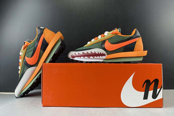 NIKE LDV WAFFLE SACAI "BAPE SHARK MOUTH"