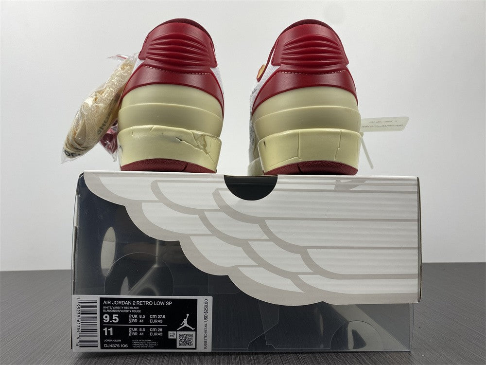 AIR JORDAN 2 RETRO LOW SP OFF-WHITE "WHITE VARSITY RED"