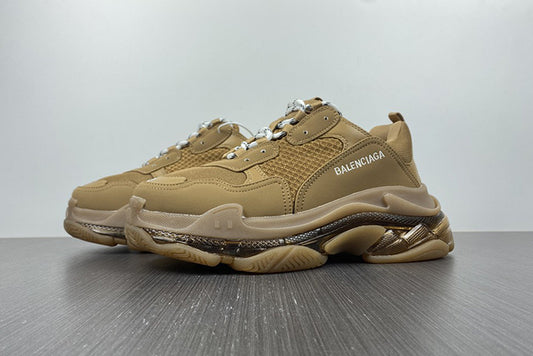 BALENCIAGA TRIPLE S CLEAR SOLE BROWN