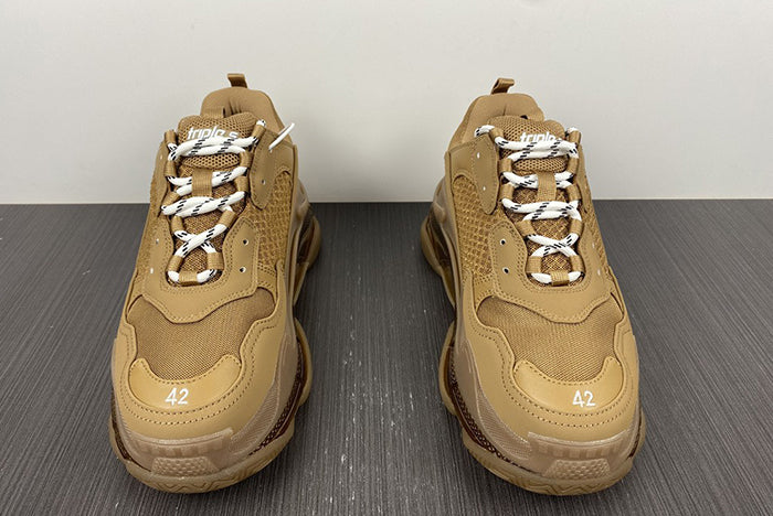 BALENCIAGA TRIPLE S CLEAR SOLE BROWN