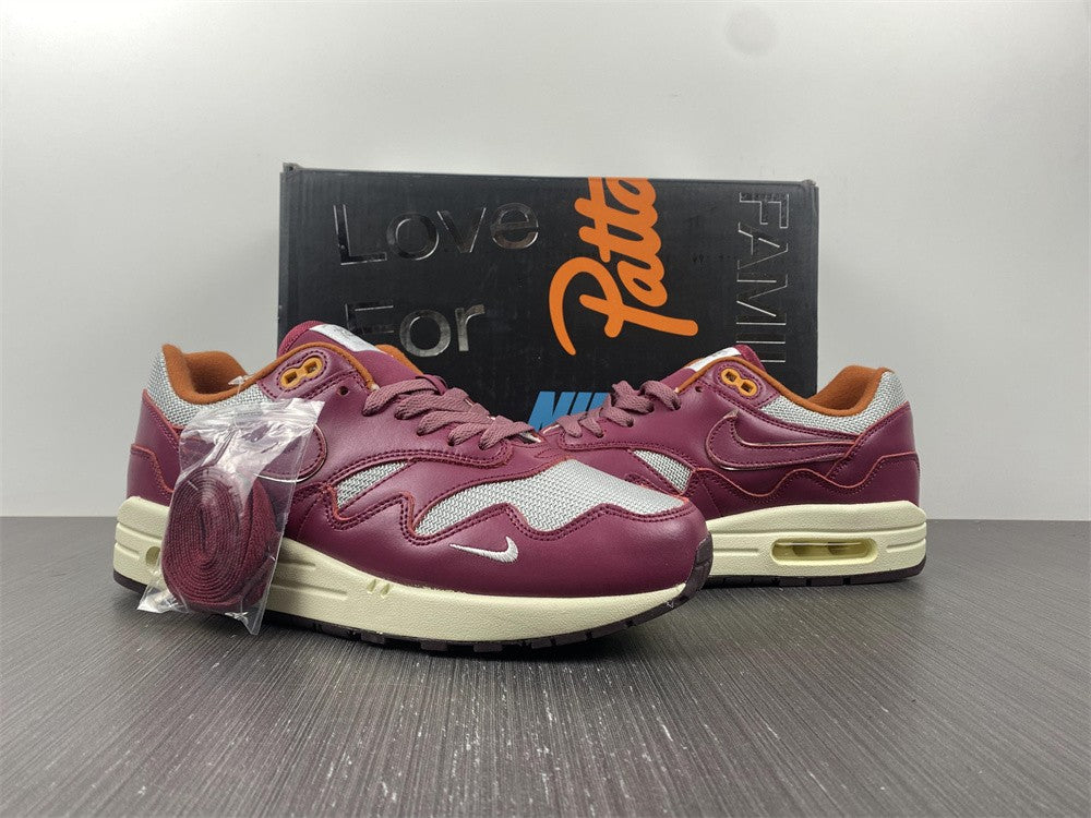 NIKE AIR MAX 1 PATTA WAVES "RUSH MAROON"