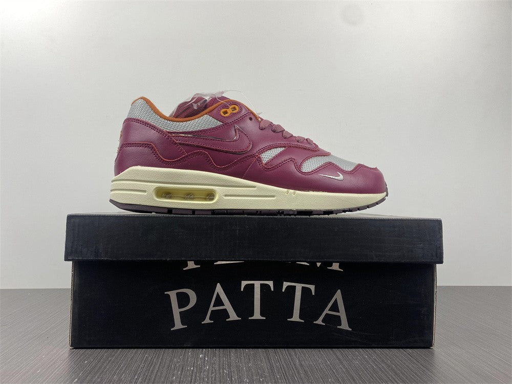 NIKE AIR MAX 1 PATTA WAVES "RUSH MAROON"