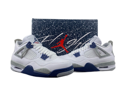 AIR JORDAN 4 RETRO "WHITE MIDNIGHT NAVY"