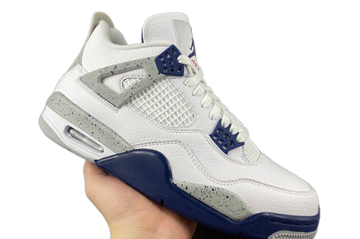 AIR JORDAN 4 RETRO "WHITE MIDNIGHT NAVY"