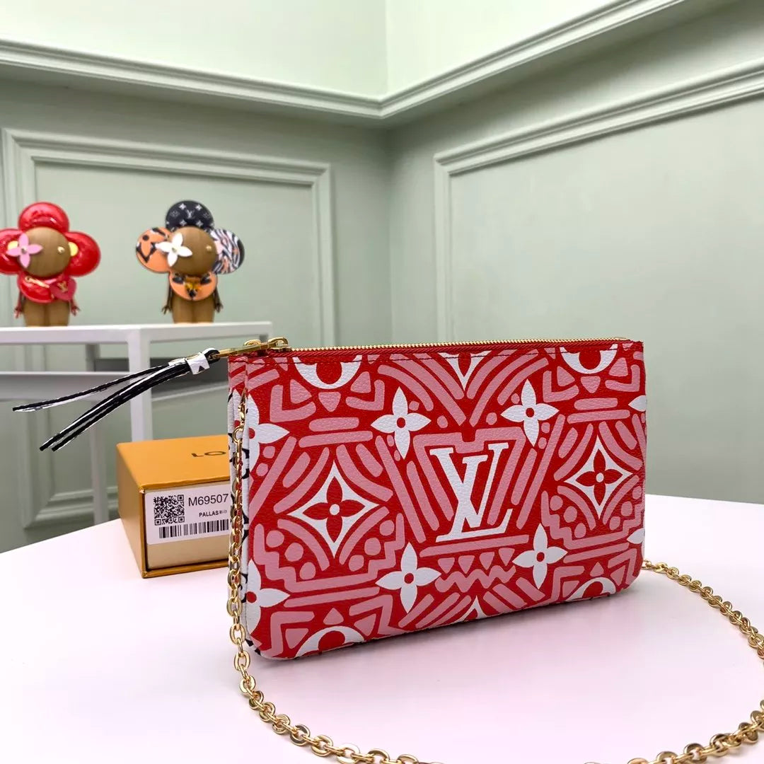 LOUIS VUITTON  20.0 X 12.5 X 3.0 CM POCHETTE DOUBLE ZIP CRAFTY BAG