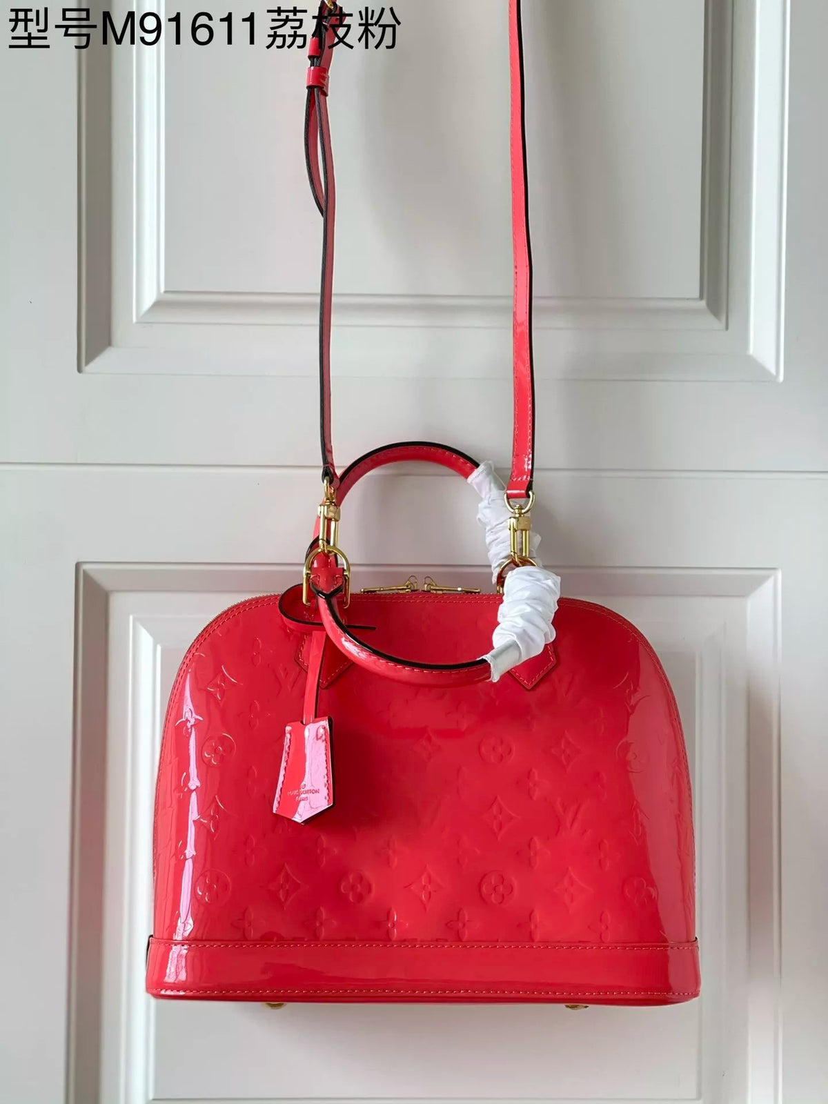 LOUIS VUITTON 32 X 24 X 15CM ALMA BB MONOGRAM VERNIS 7COLORS