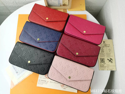 LOUIS VUITTON 21.0X 12.0X 3.0CM MONOGRAM EMPREINTE POCHETTE FÉLICIE