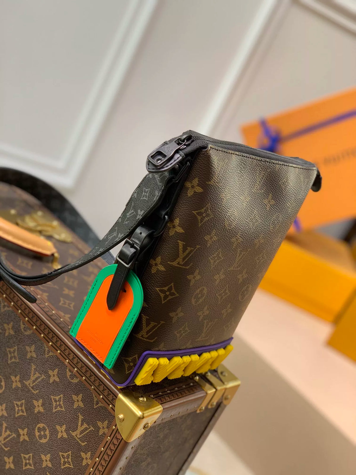 LOUIS VUITTON 16.5 X 24.0 X 10.0CM CRUISER POSTMAN BAG, MONOGRAM + MONOGRAM ECLIPSE CANVAS