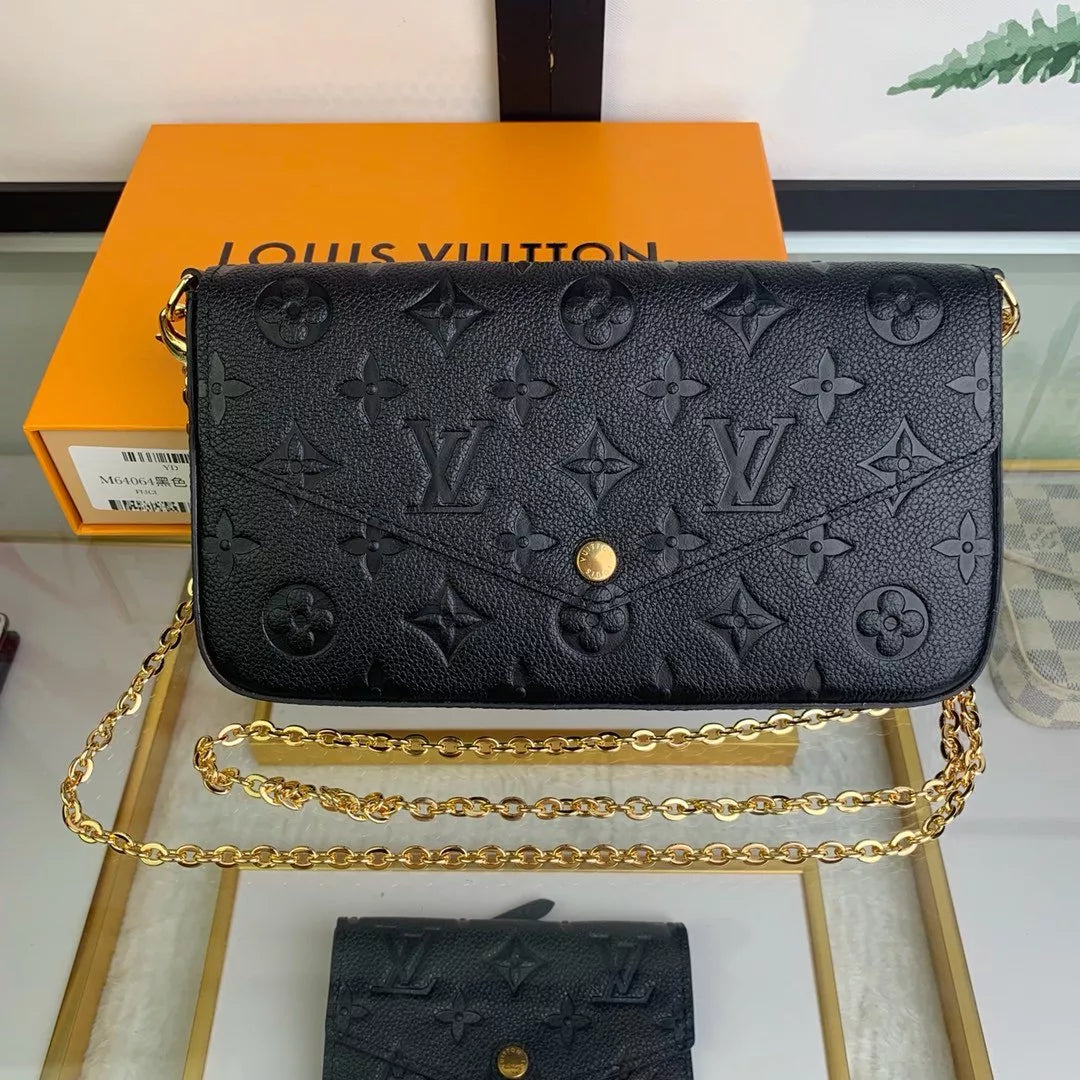 LOUIS VUITTON 21.0X 12.0X 3.0CM MONOGRAM EMPREINTE POCHETTE FÉLICIE