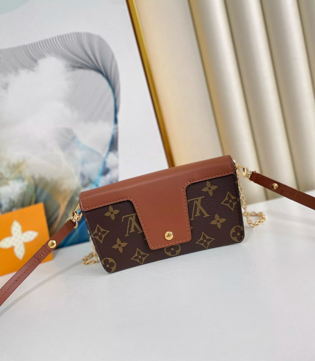 LOUIS VUITTON 19*11*3CM PADLOCK ON STRAP LOCK BAG