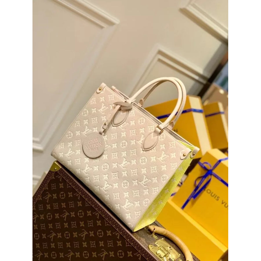 LOUIS VUITTON 35*27*14CM ON THE GO HANDBAG, COWHIDE