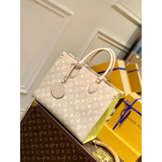 LOUIS VUITTON 35*27*14CM ON THE GO HANDBAG, COWHIDE
