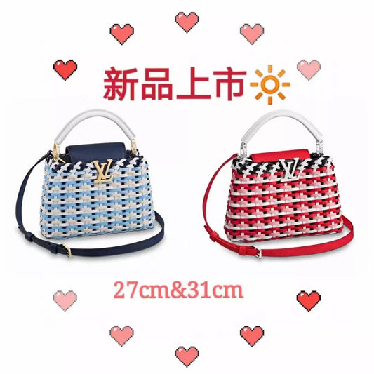 LOUIS VUITTON CAPUCINES LV HAND BAGS 2 COLOR AVAILABLE