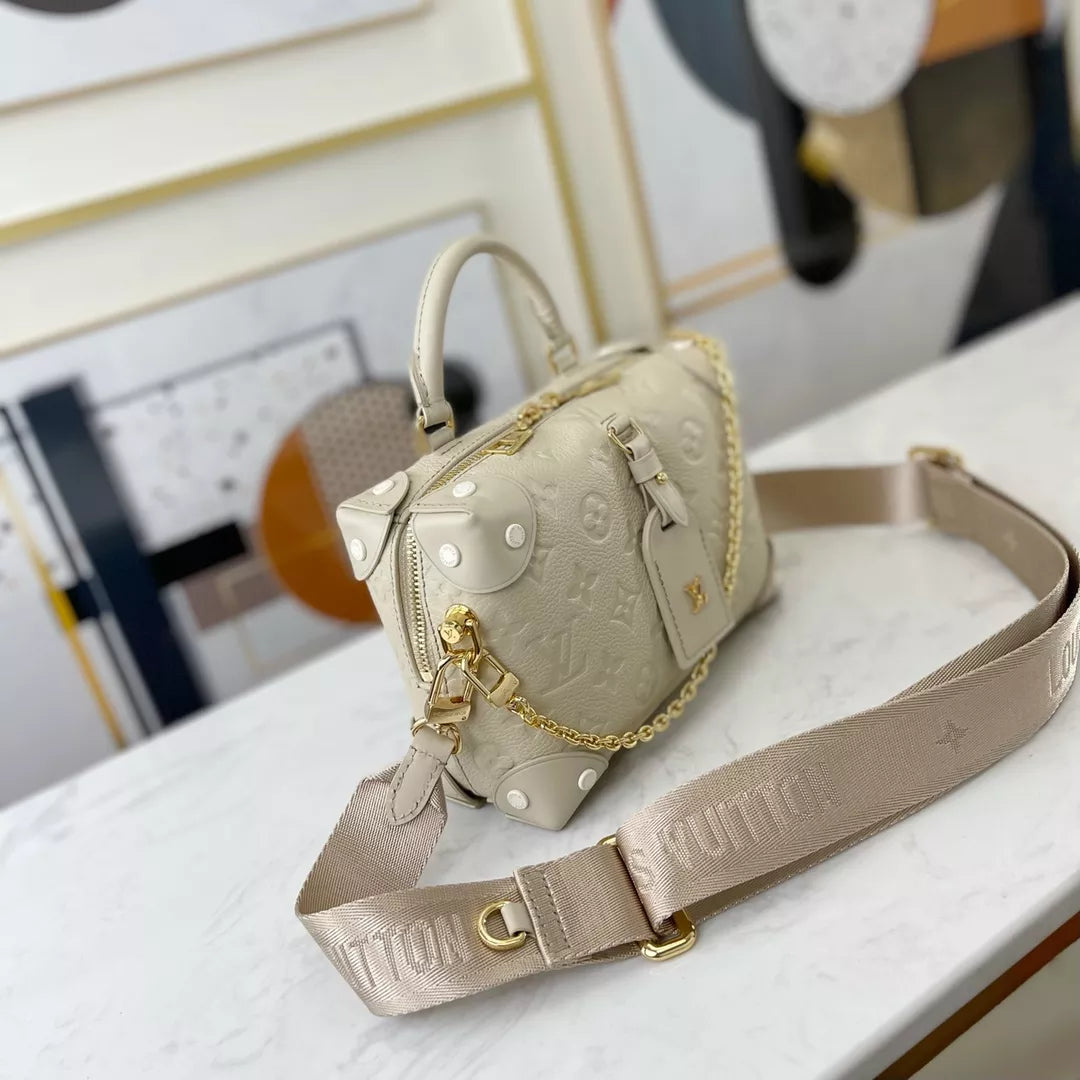 LOUIS VUITTON LEATHER PETITE MALLE SOUPLEMONOGR