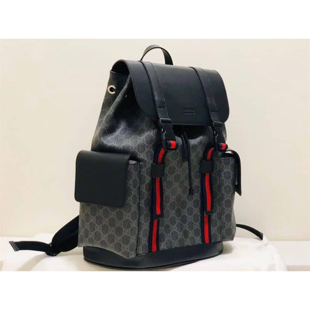 GUCCI CANVAS GG BACKPACK IN BLACK FOR MEN